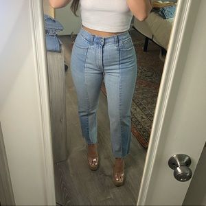 Abercrombie & Fitch ankle straight ultra high rise jeans